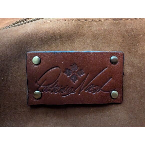 Patricia Nash Purse Gracchi Frame Tooled Light Brown Tan Leather Satchel Handbag - Picture 9 of 14